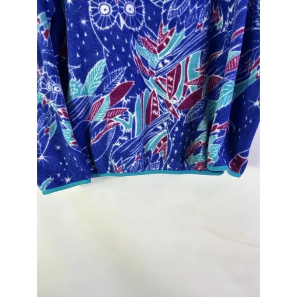 Patagonia Synchilla Sweatshirt Jacket Owl Celestial Print T Snap - Picture 2 of 9